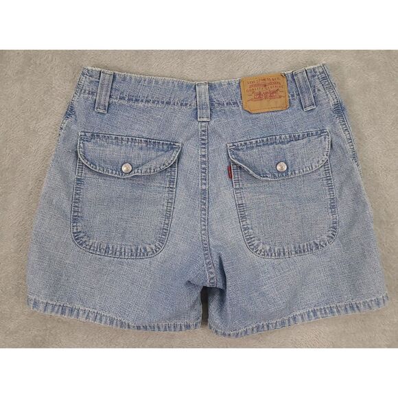 Vintage Women's 2003 Levi's Denim Jean Shorts Size 8 (31x4) Zipper Fly - Picture 4 of 13